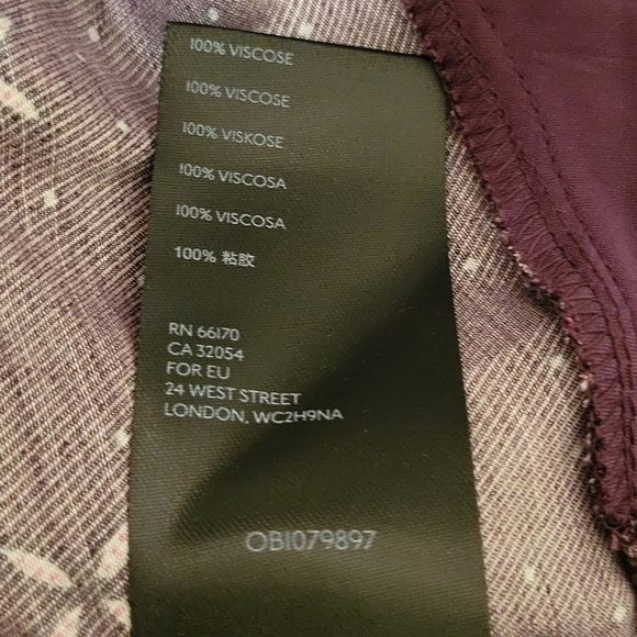 NWT Maeve Anthropologie Gillian Shirt Dress Purple Flounce Hem Size Large - Picture 9 of 12